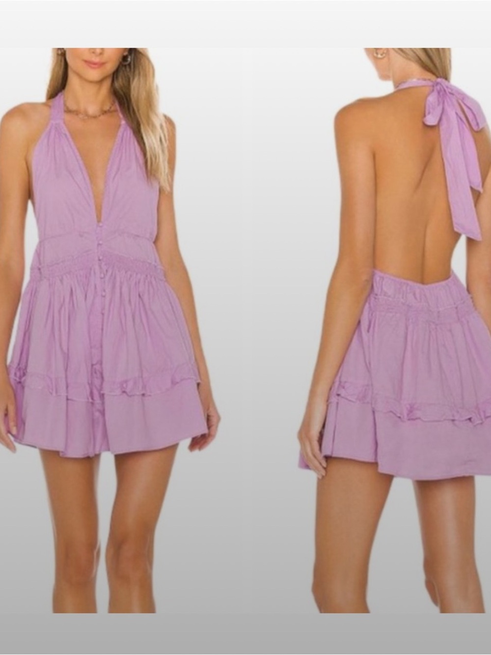 Free People Sail Away Tunic in Lilac SIZE S